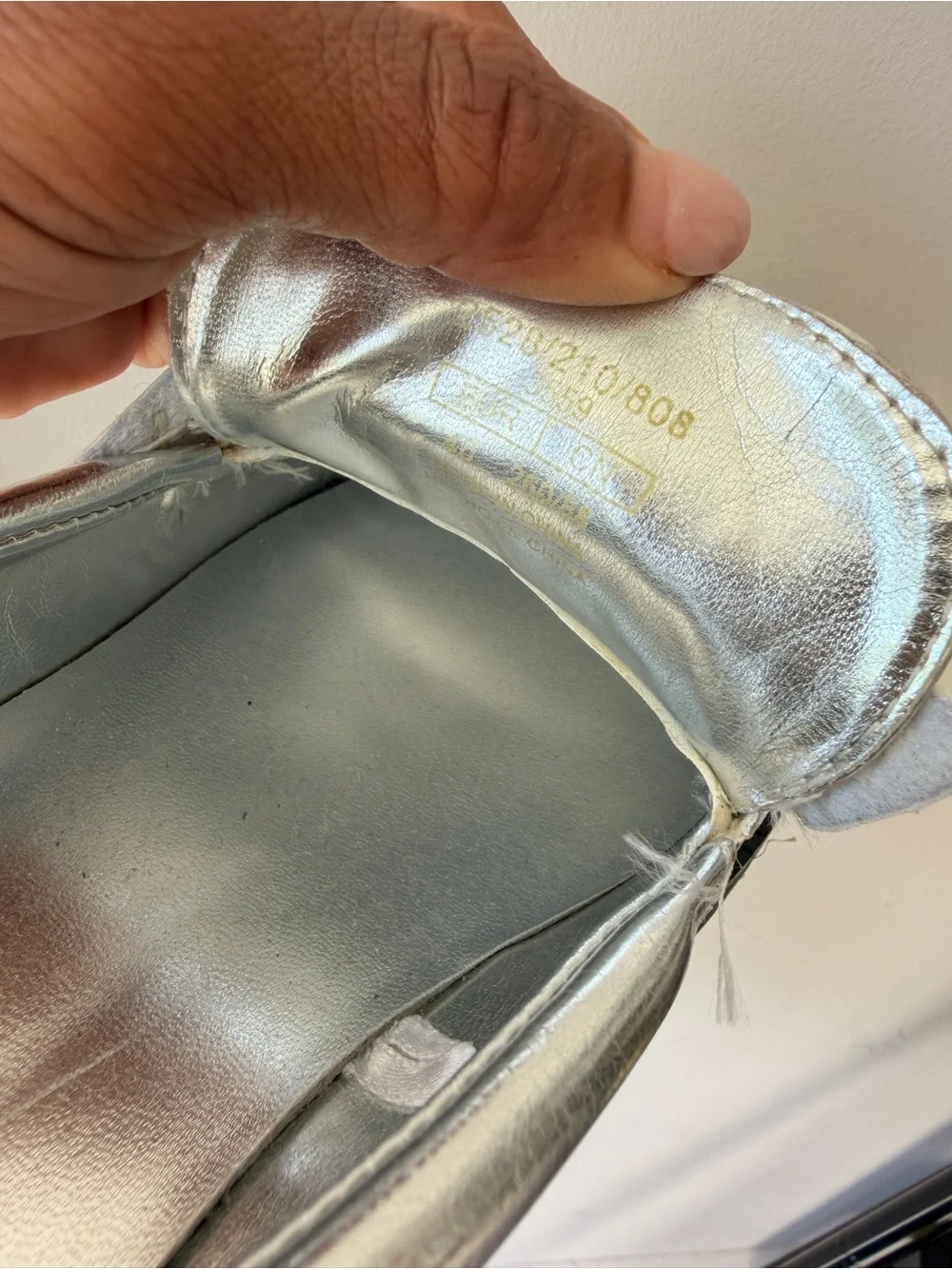Zara Metallic Silver Penny Loafers with Black Platform